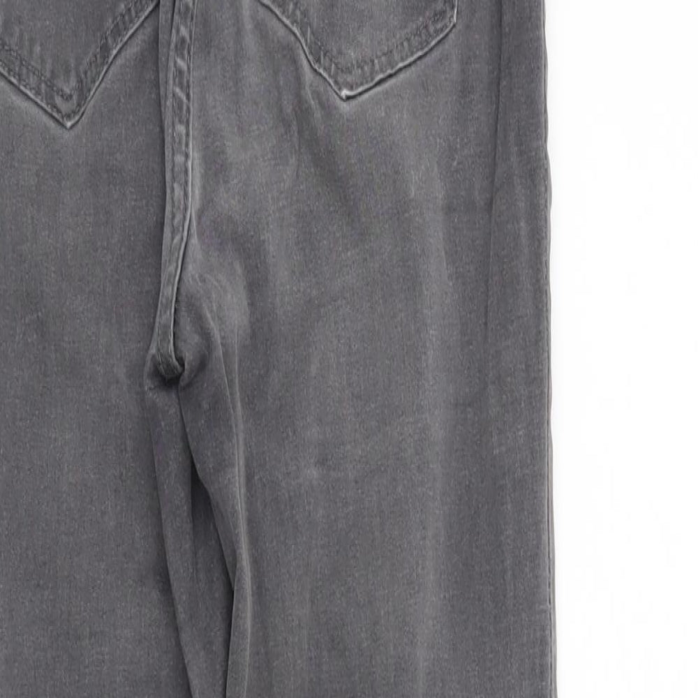 New Look Womens Grey  Denim Skinny Jeans Size 8 L23.5 in