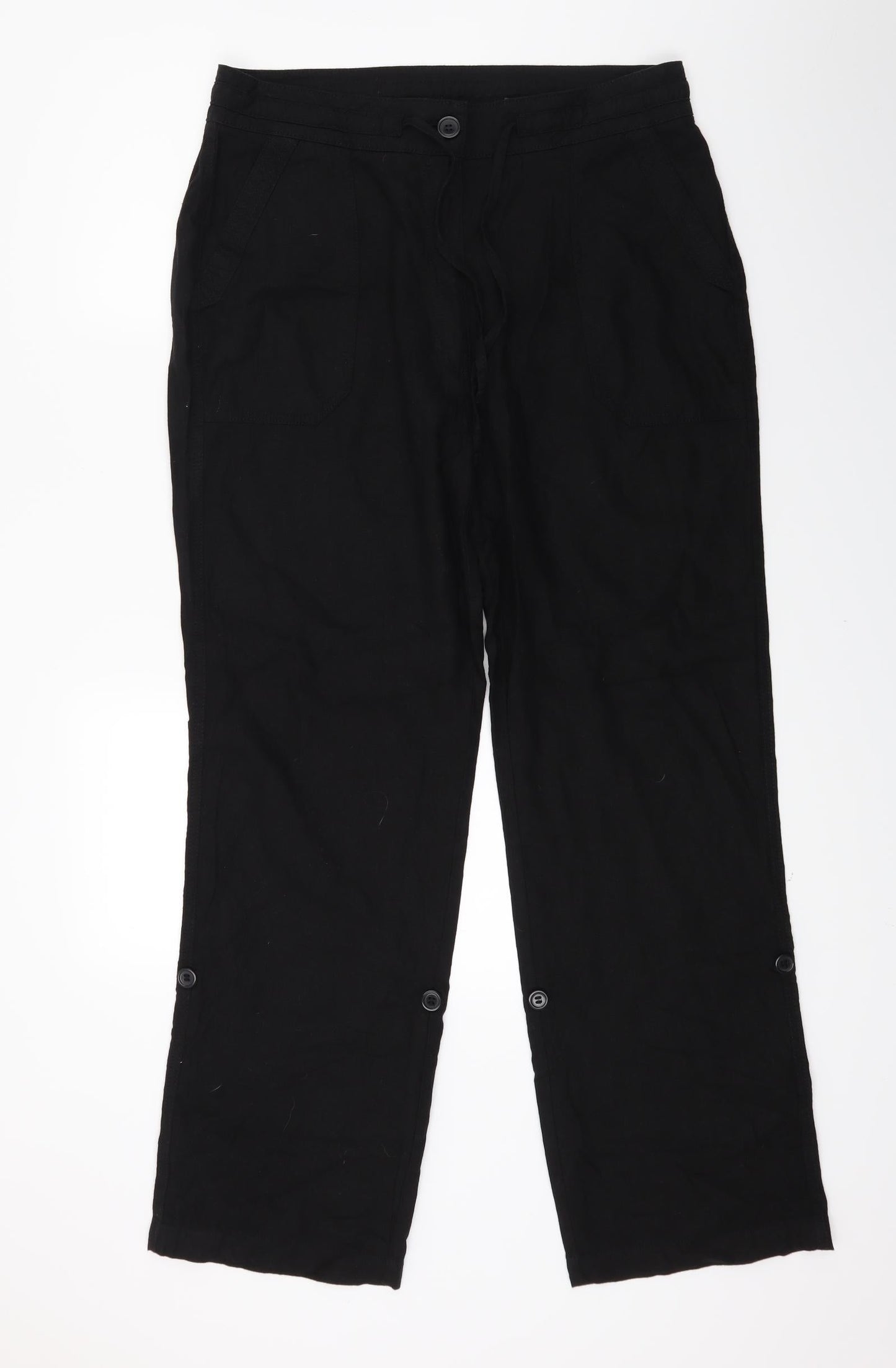 label Be Womens Black   Trousers  Size 14 L28 in