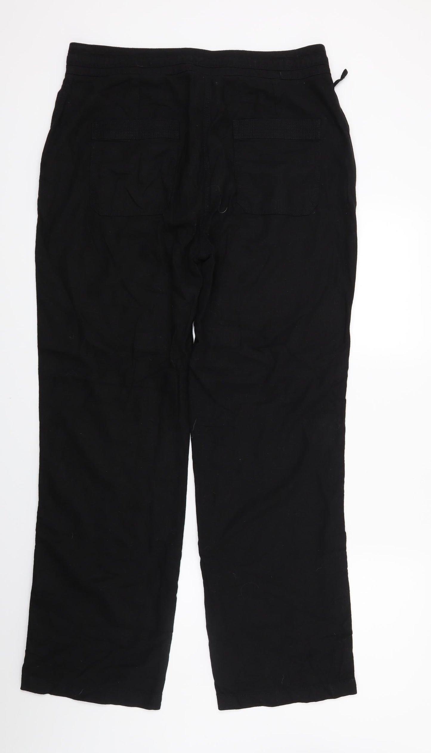 label Be Womens Black   Trousers  Size 14 L28 in