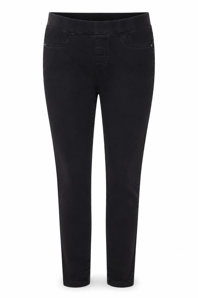 Front view of Dorothy Perkins women’s black denim skinny jeans, size UK 10, 26-inch leg