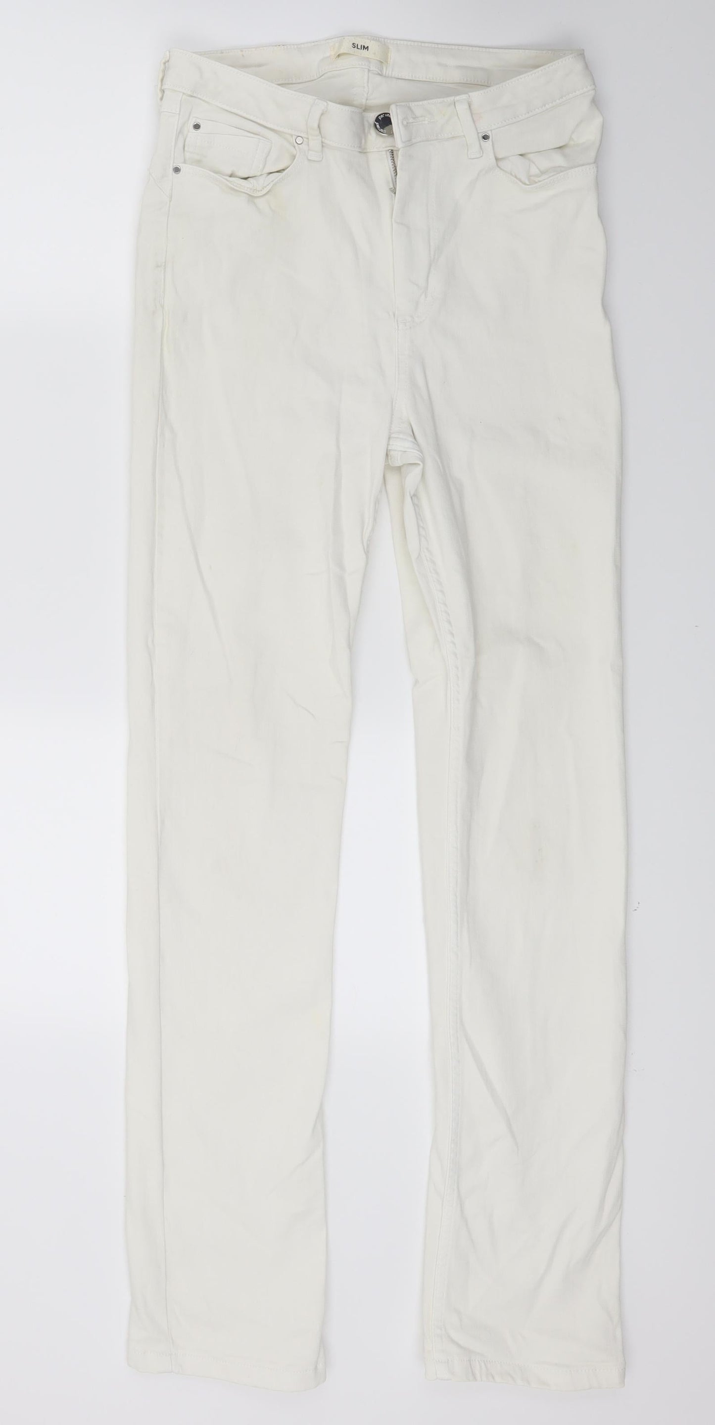 Marks and Spencer Womens White  Denim Skinny Jeans Size 10 L29 in