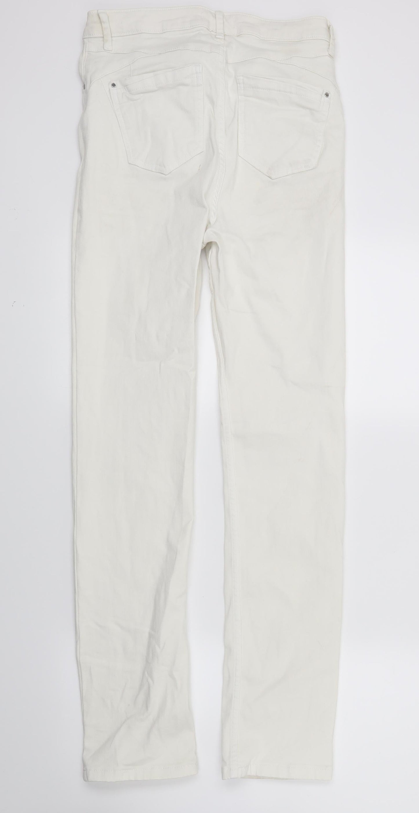 Marks and Spencer Womens White  Denim Skinny Jeans Size 10 L29 in