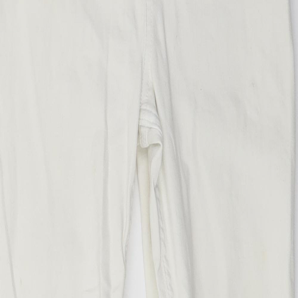 Marks and Spencer Womens White  Denim Skinny Jeans Size 10 L29 in