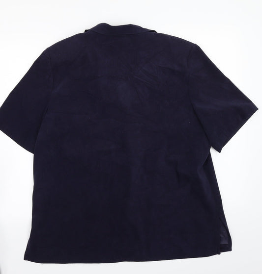Allison Daley Womens Blue   Basic Button-Up Size 16