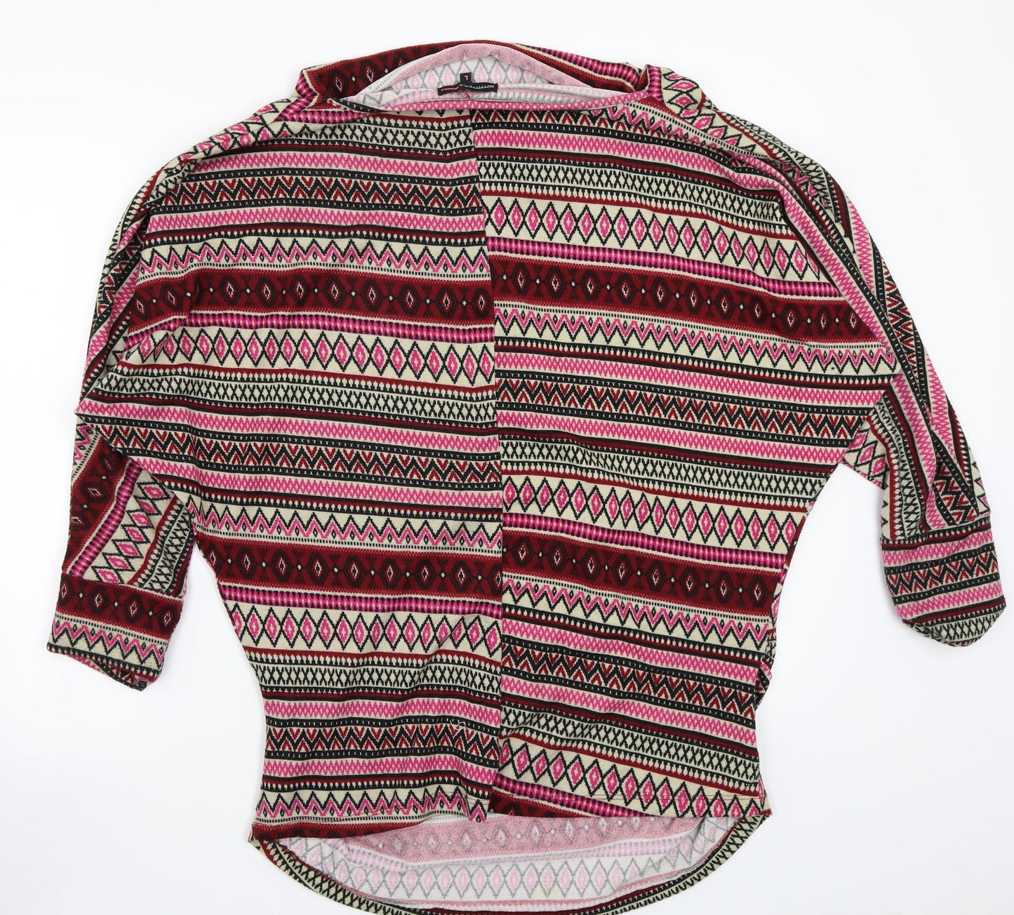 Outfitters Womens Pink Striped  Pullover Jumper Size L