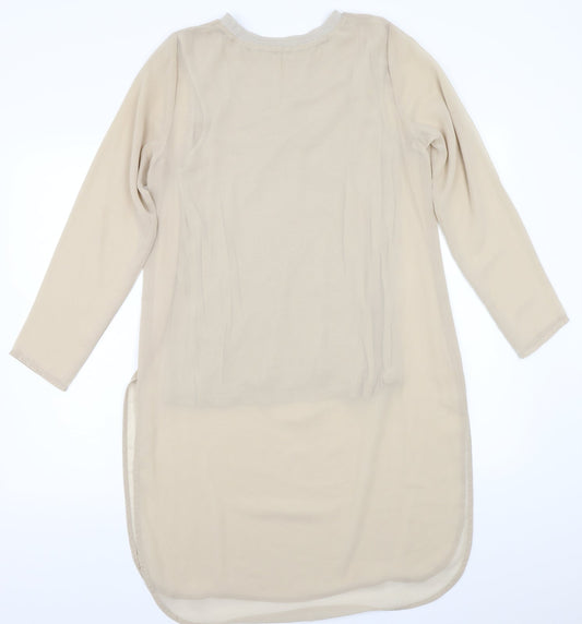 Edit Womens Beige   Basic T-Shirt Size 8