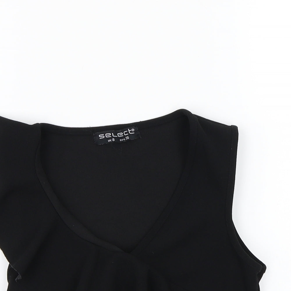 Select Womens Black   Cropped Tank Size 8