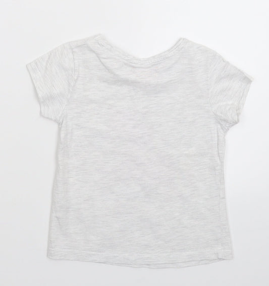 Primark Girls Grey   Basic T-Shirt Size 4-5 Years