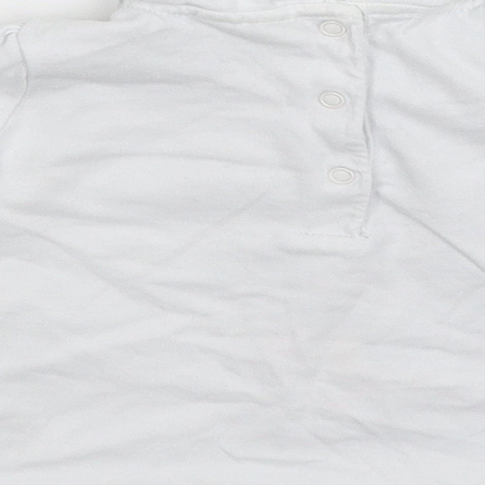 NEXT Girls White   Basic T-Shirt Size 3-6 Months