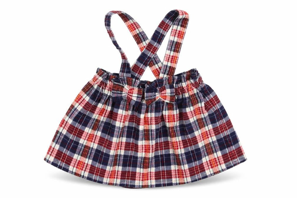 Front view of George girls’ multicoloured check flare skirt, size 0-3, months