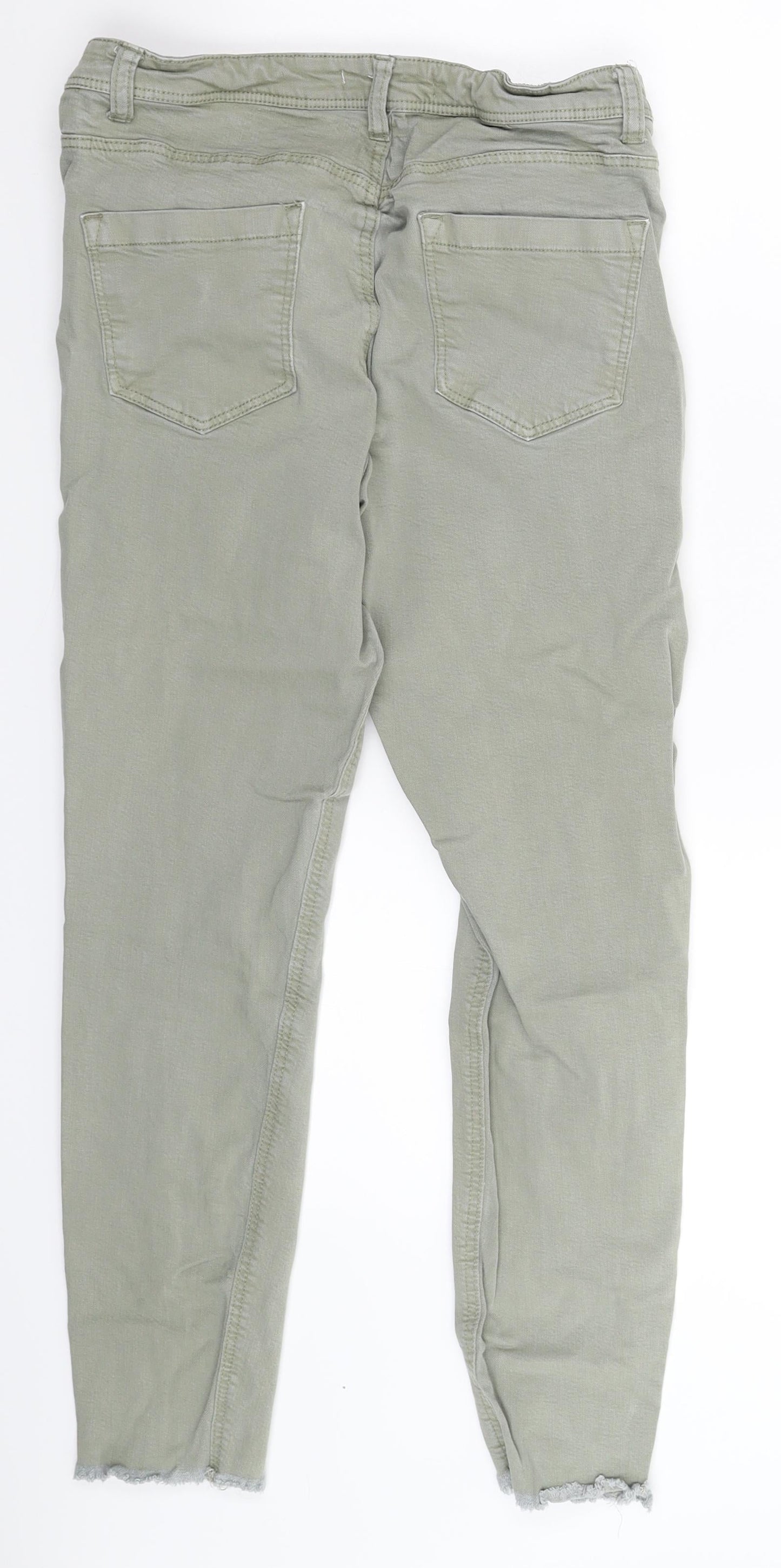 Denim & Co. Womens Green  Denim Skinny Jeans Size 12 L25 in