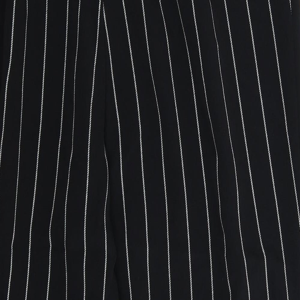 Divided Womens Black Striped  Trousers  Size 10 L25 in