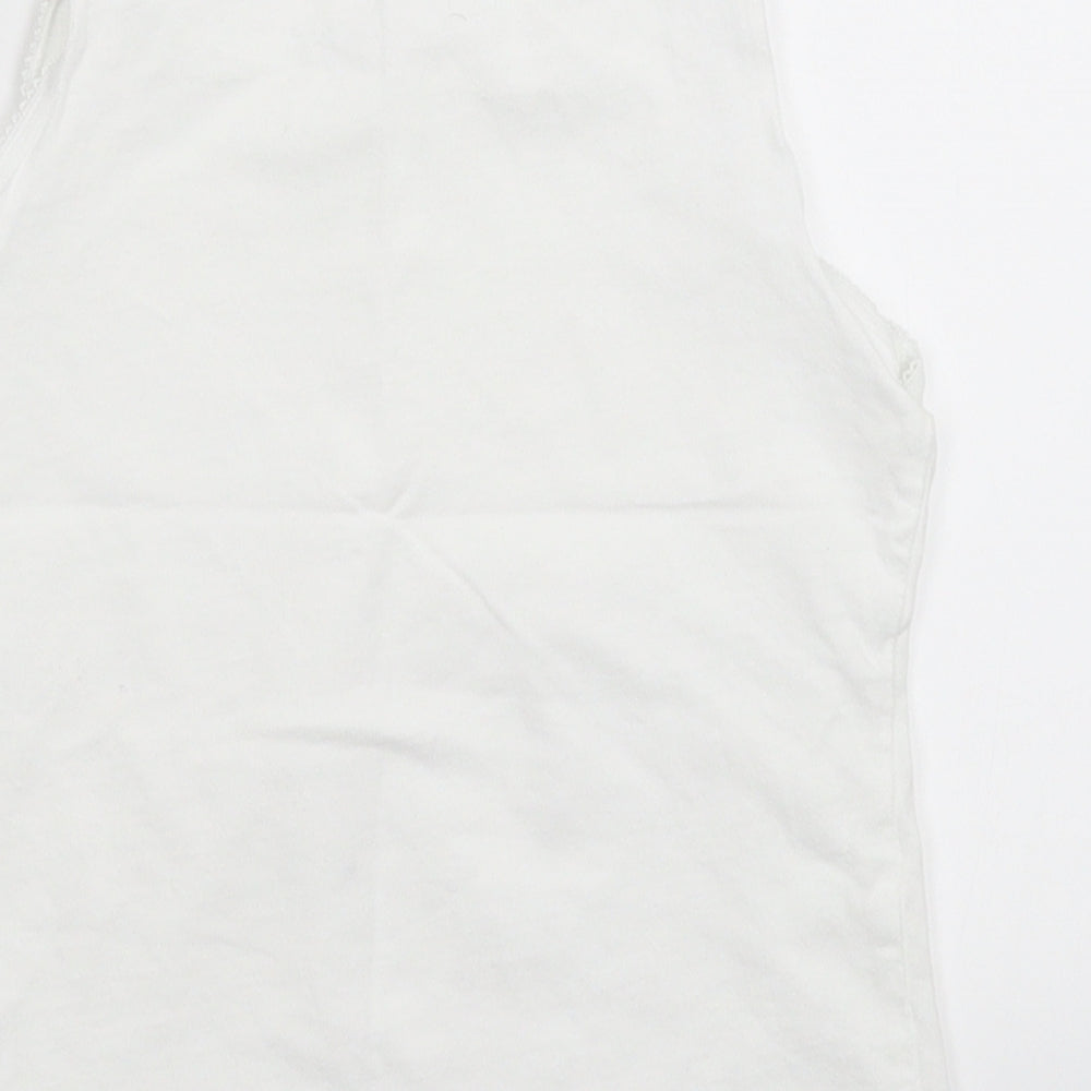 George Girls White   Basic Tank Size 7-8 Years
