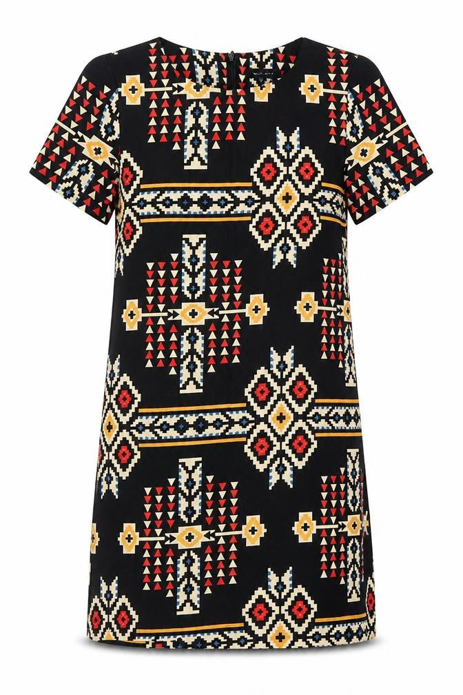 New Look Womens Multicoloured Geometric  Shift  Size 6