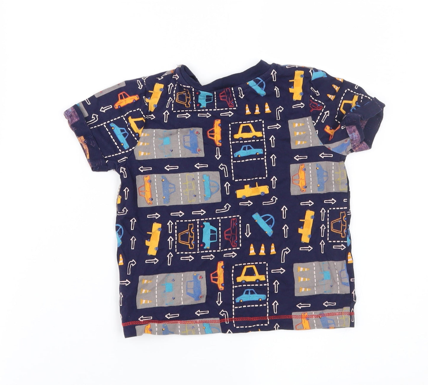 George Boys Blue Geometric  Basic T-Shirt Size 18-24 Months