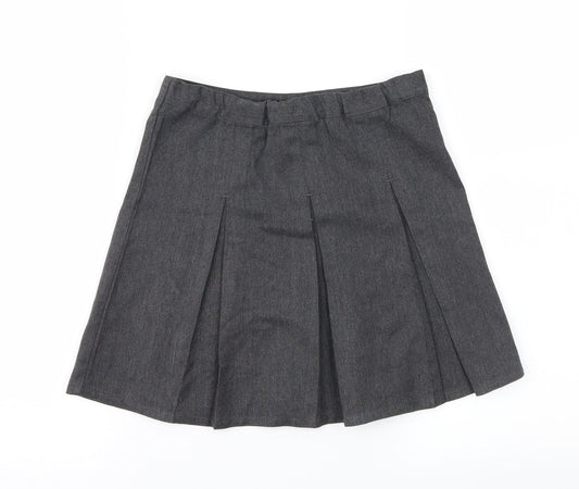 Preworn Girls Grey   Pleated Skirt