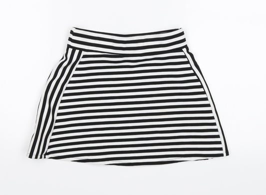 George Girls Black Striped  Mini Skirt Size 6-7 Years