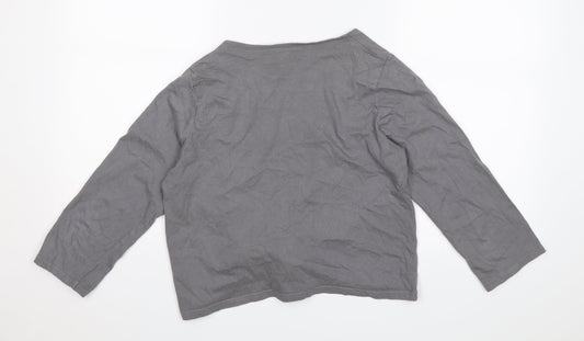 Cotton Traders Womens Grey   Shrug Jumper Size 10
