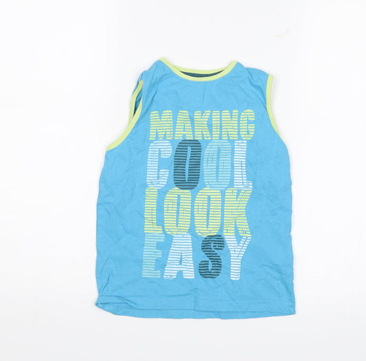 Urban Rascals Boys Blue   Basic Tank Size 5-6 Years  - Making cool look easy