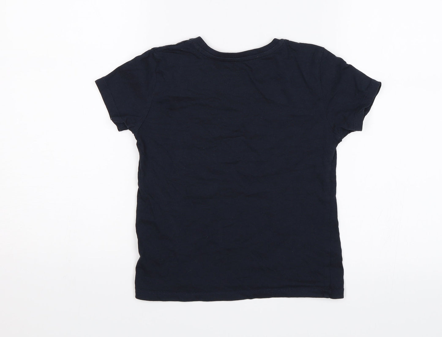 Primark Boys Blue   Basic T-Shirt Size 4-5 Years  - Super hero like dad