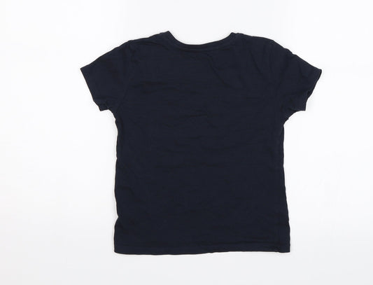 Primark Boys Blue   Basic T-Shirt Size 4-5 Years  - Super hero like dad