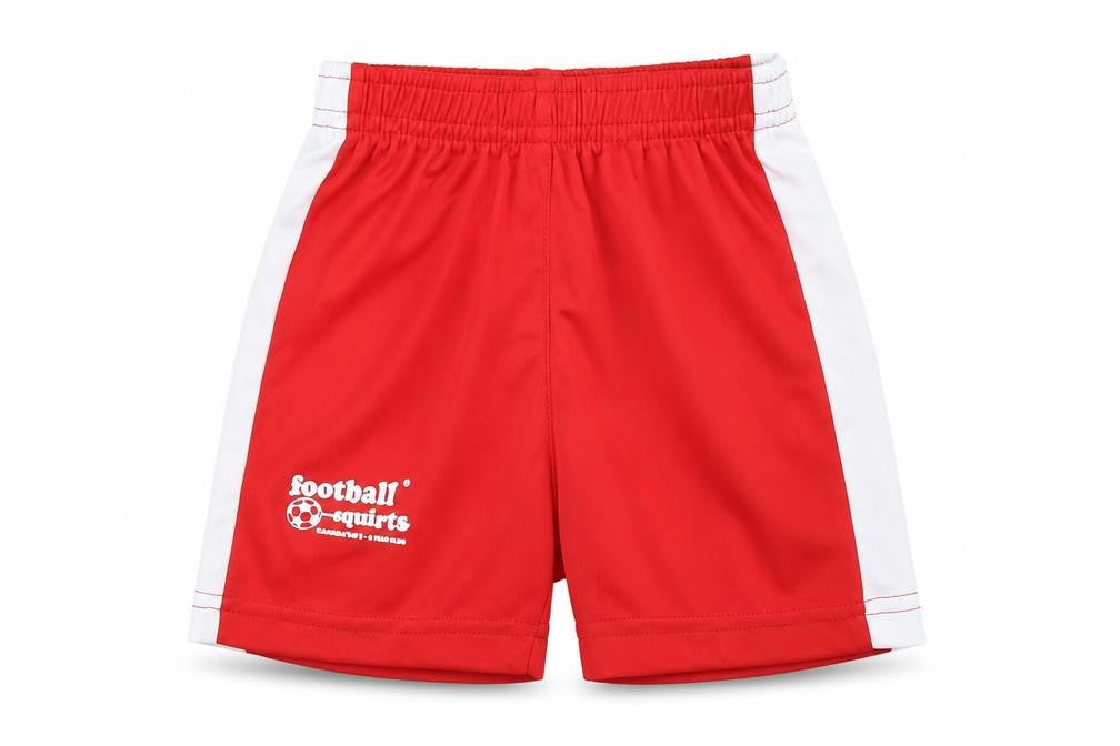 Front view of Preworn boys’ red bermuda shorts, size 3, years