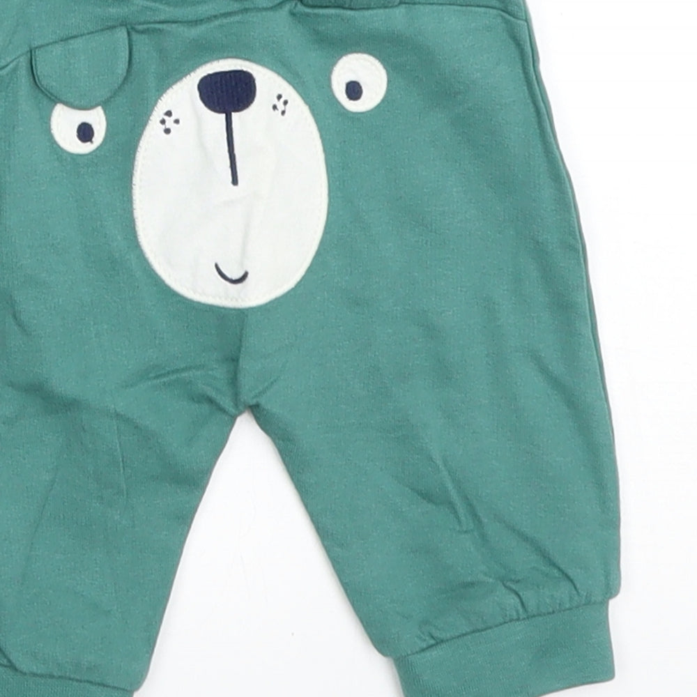 TU Baby Green   Sweatpants Trousers Size 0-3 Months  - Teddy bear