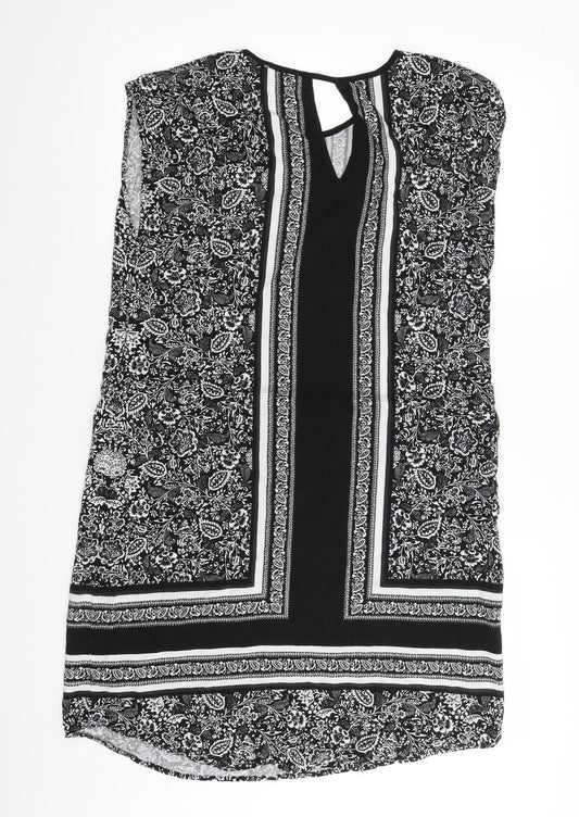 Target Womens Black Floral  Pencil Dress  Size 14