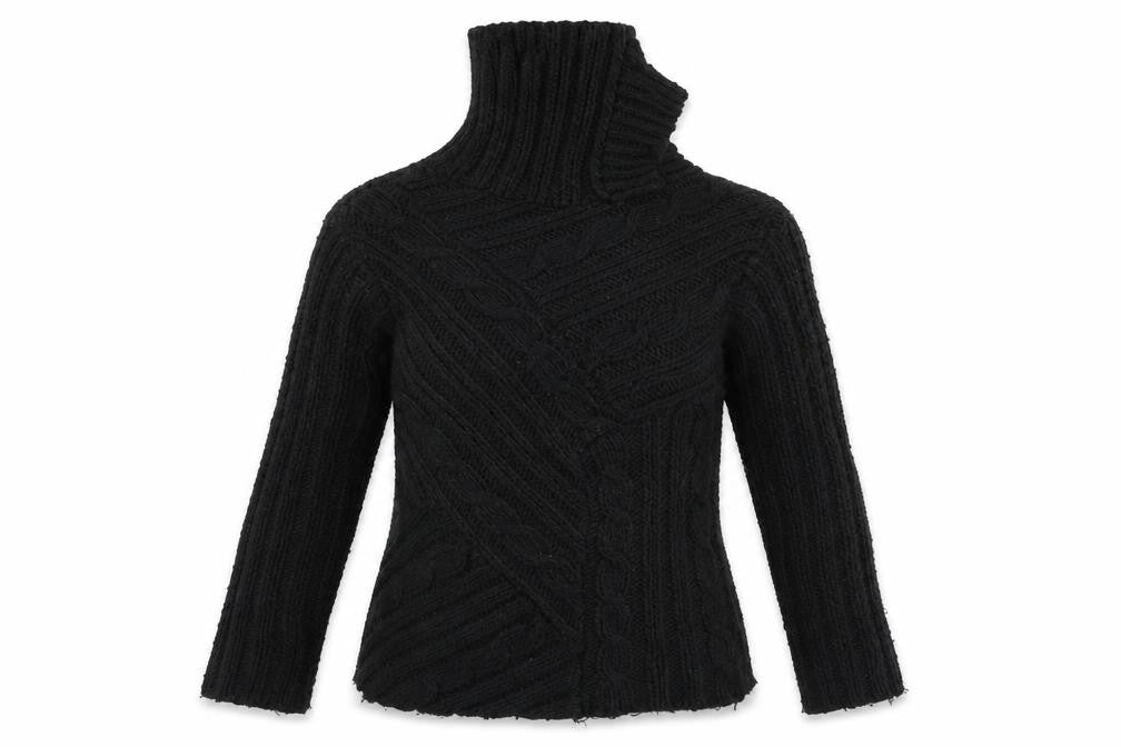 Front view of prewovbla women’s black jumper, size M