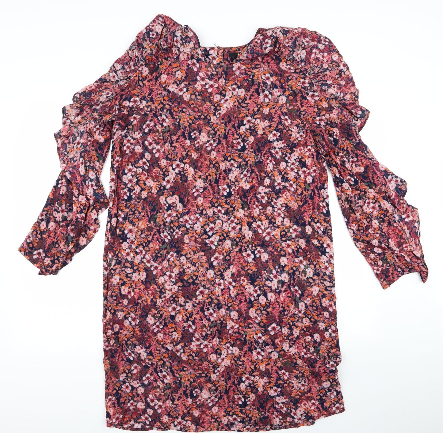 H&M Womens Red Floral  A-Line  Size 12