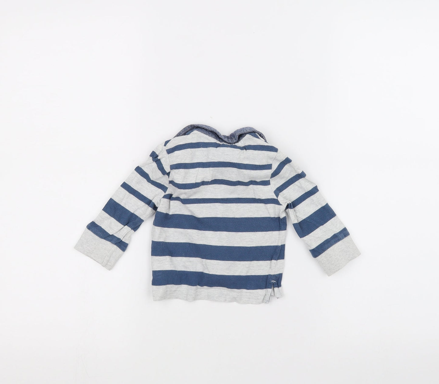 F&F Baby Blue Striped  Basic Polo Size 3-6 Months