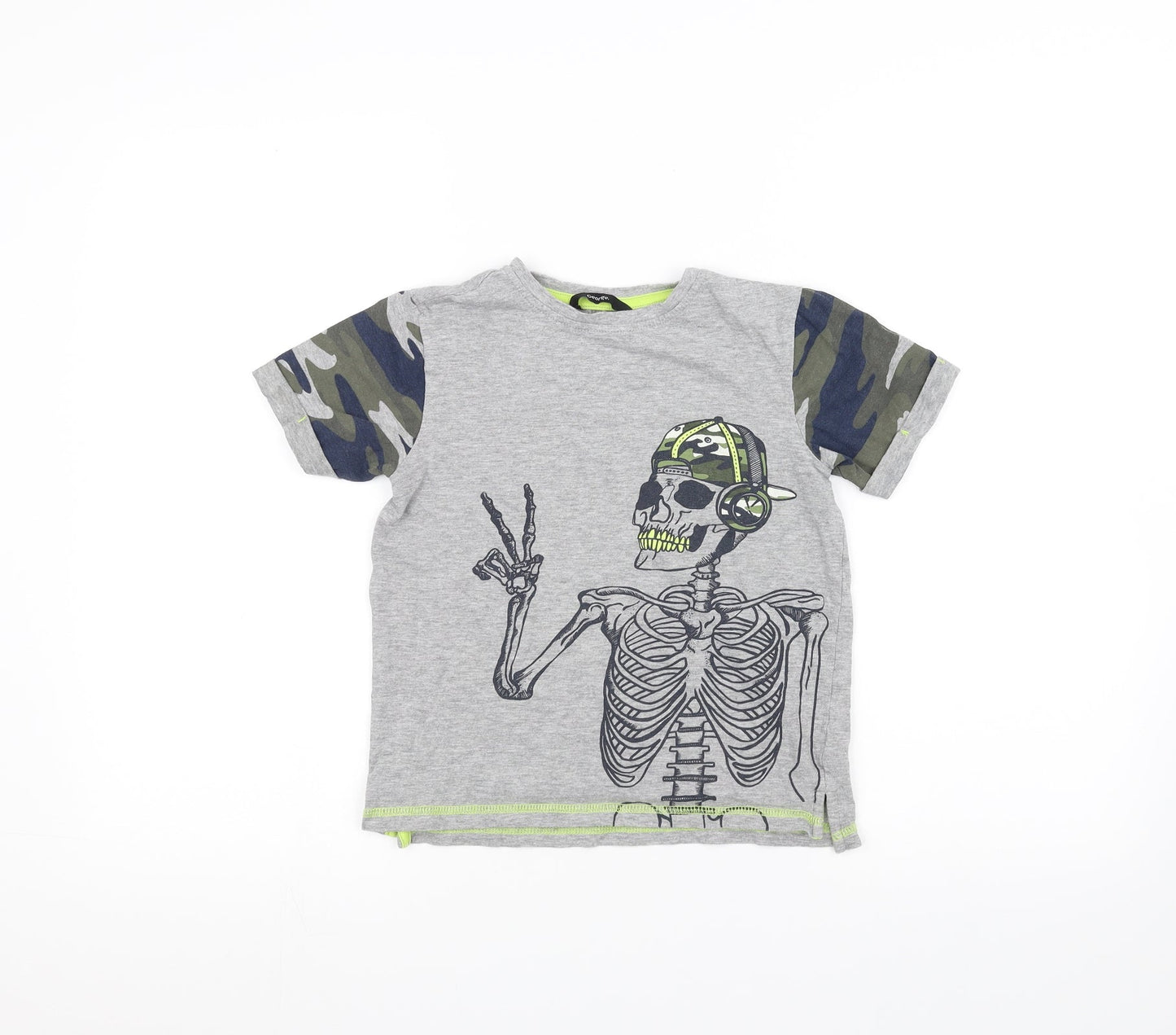 George Boys Grey   Basic T-Shirt Size 7-8 Years