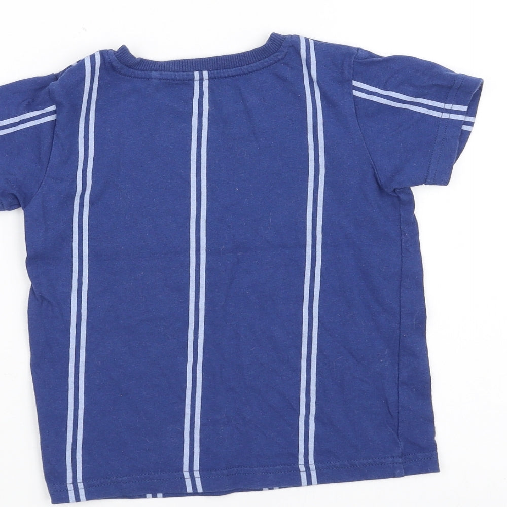 NEXT Boys Blue Striped  Basic T-Shirt Size 3 Years