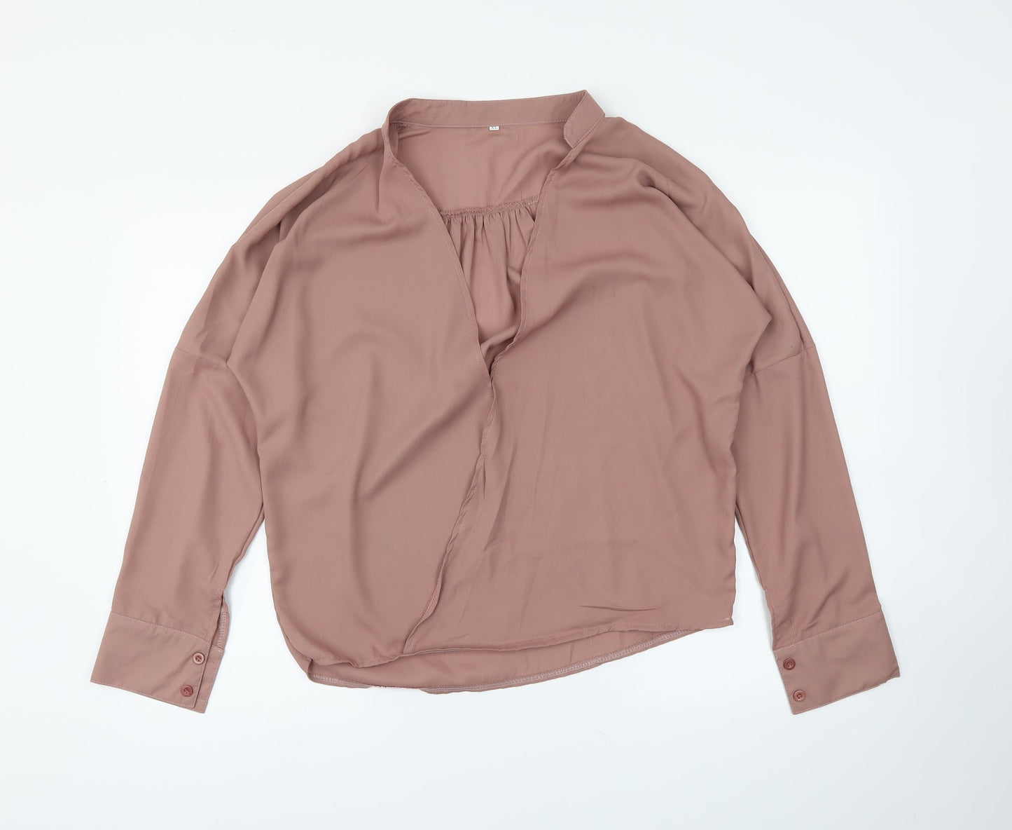 Preworn Womens Beige   Wrap Blouse Size XL