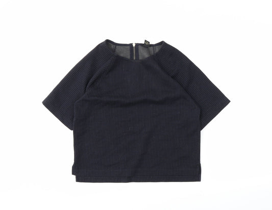 forever21 Womens Blue   Cropped T-Shirt Size M