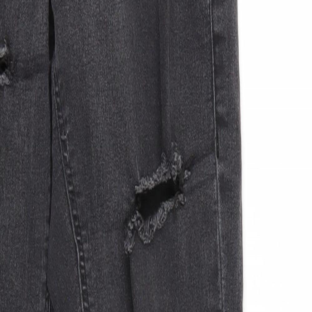 Top Shop Mens Black  Denim Skinny Jeans Size 26 L30 in