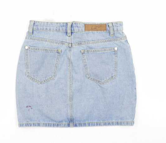 liguor n poker Womens Blue  Denim A-Line Skirt Size 6