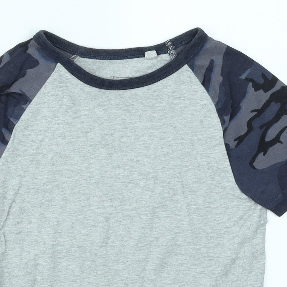 NEXT Boys Grey Camouflage  Basic T-Shirt Size 3 Years