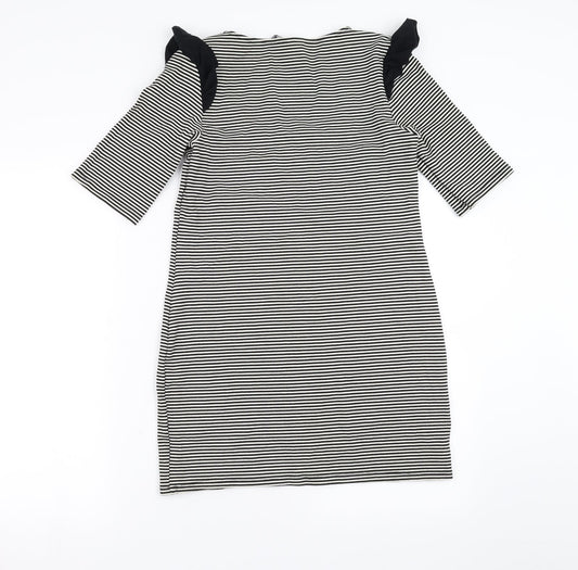 Dorothy Perkins Womens Black Striped  Mini  Size 14