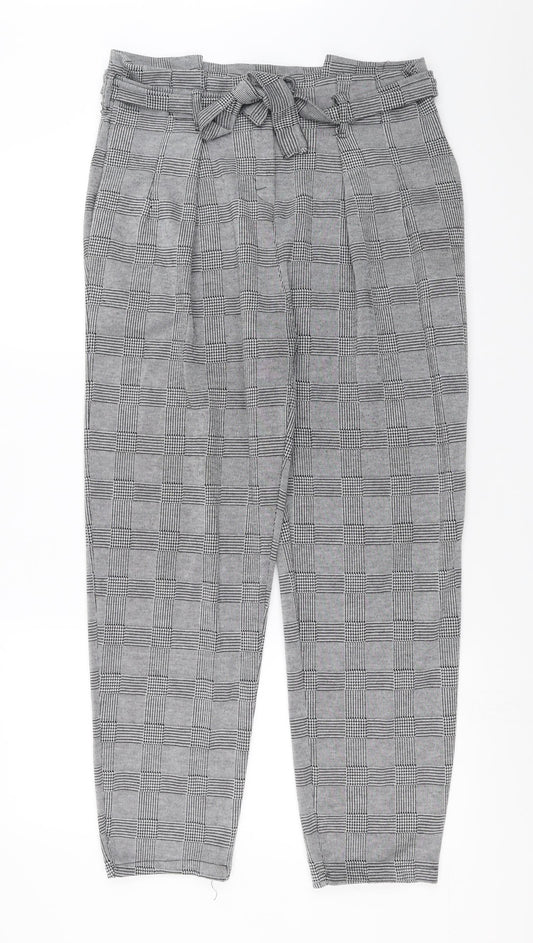 Preworn Womens Grey Houndstooth  Trousers  Size XL L26 in