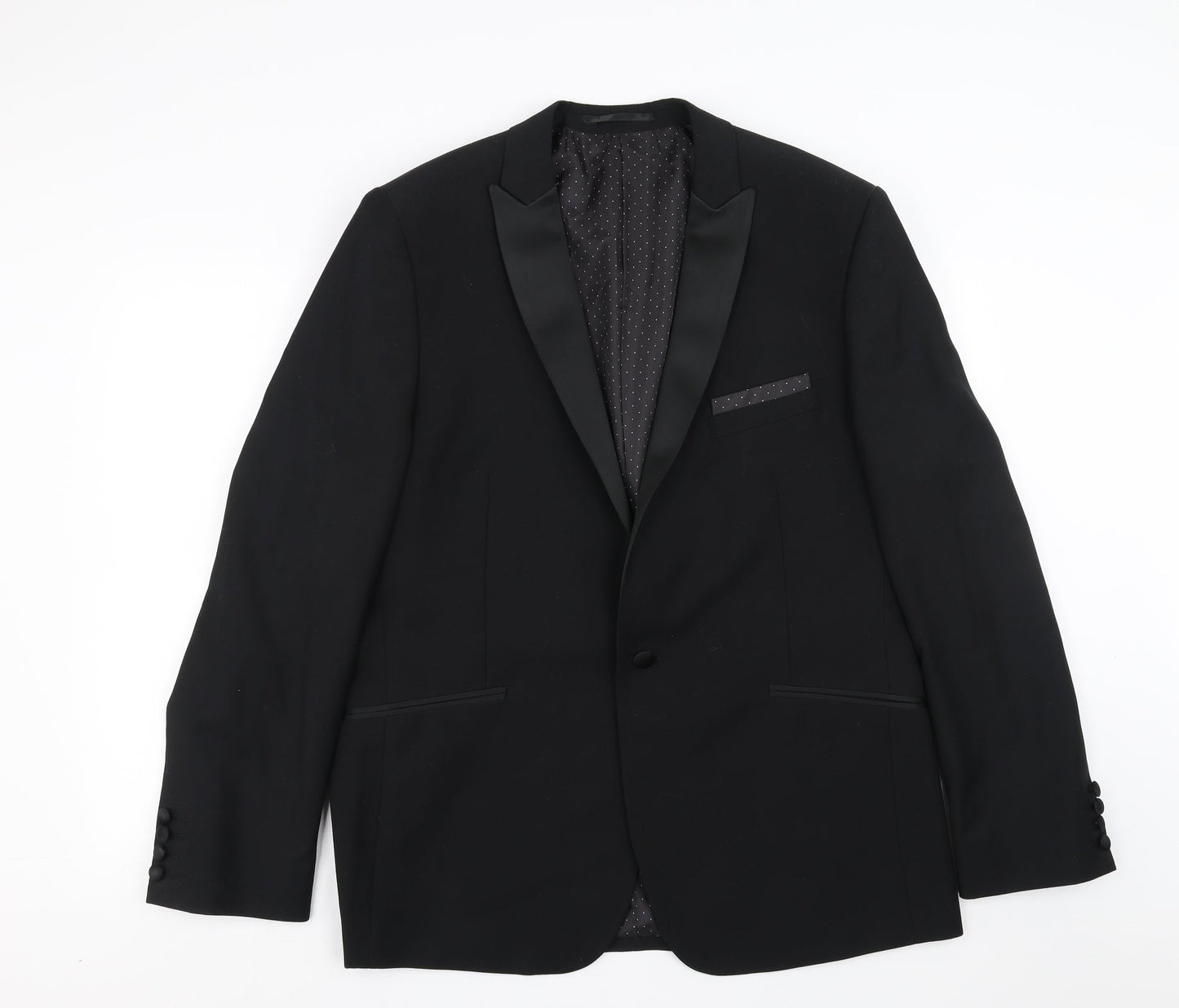 Limehaus Mens Black   Jacket Suit Jacket Size 44