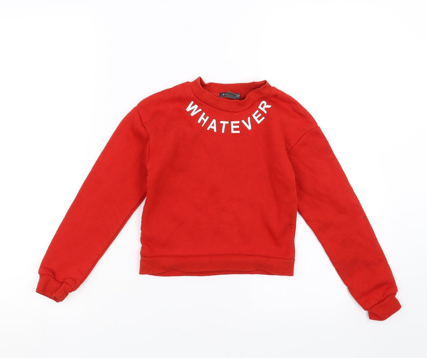 Primark Boys Red   Pullover Sweatshirt Size 8-9 Years  - whatever