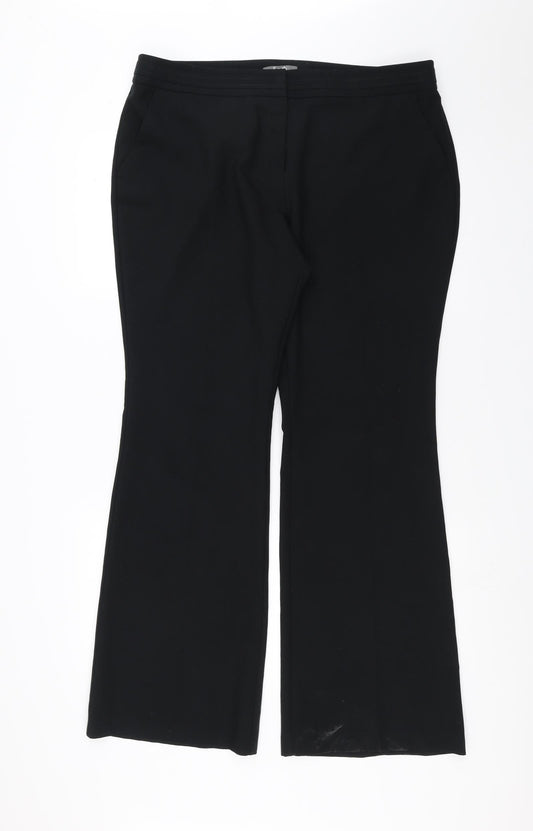 South Womens Black   Trousers  Size 16 L30 in