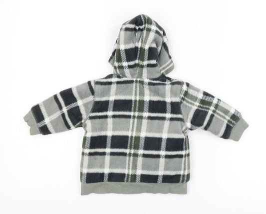 George Baby Green Check  Full Zip Jumper Size 3-6 Months