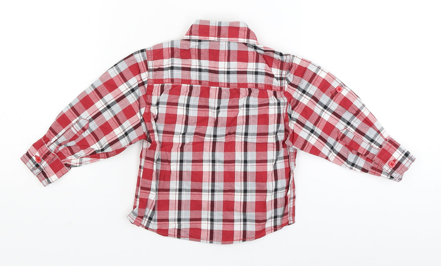 Early Days Baby Red Plaid  Basic Button-Up Size 9-12 Months  - early days 1984