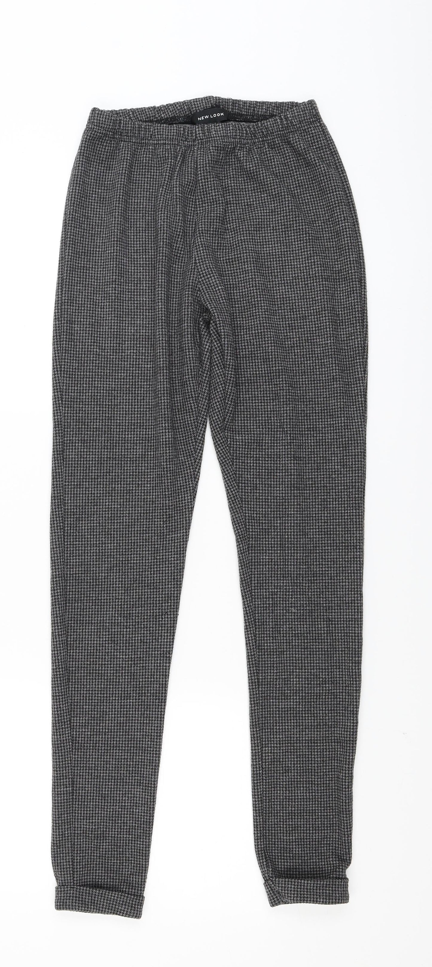New Look Womens Grey   Cropped Leggings Size 8 L27 in