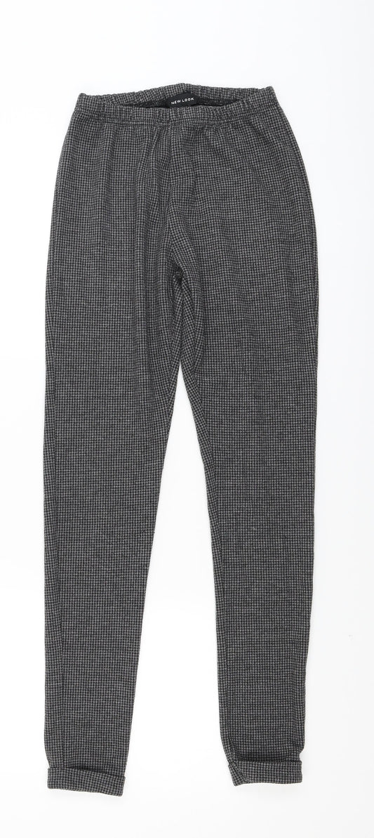 New Look Womens Grey   Cropped Leggings Size 8 L27 in