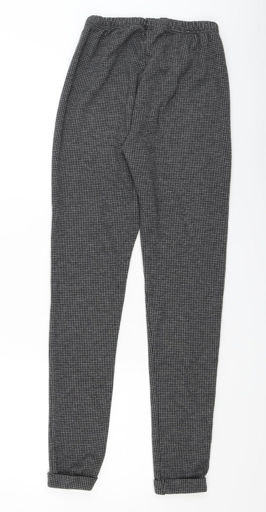 New Look Womens Grey   Cropped Leggings Size 8 L27 in