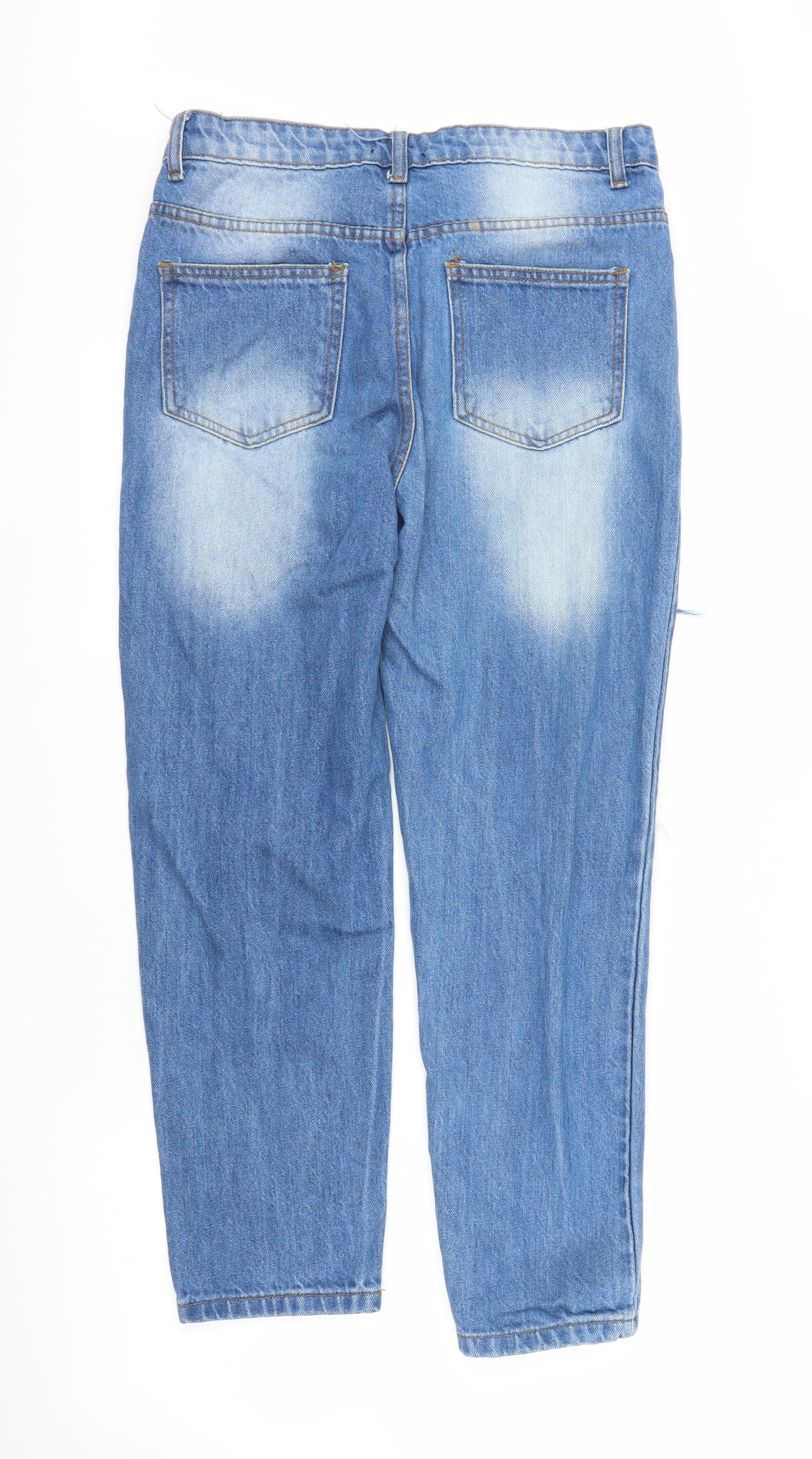 Boohoo Womens Blue  Denim Mom Jeans Size 10 L24 in