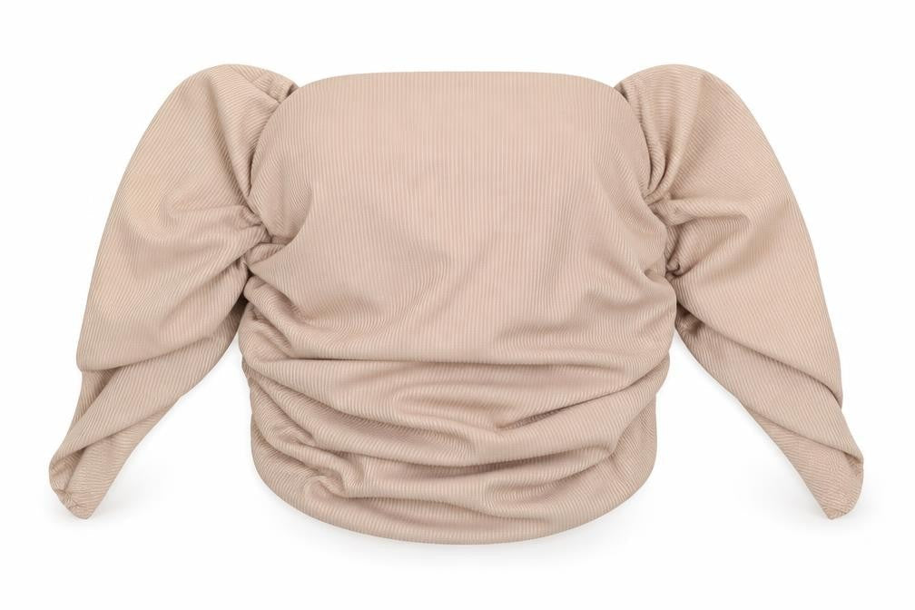 Boohoo Womens Beige   Basic Blouse Size 14